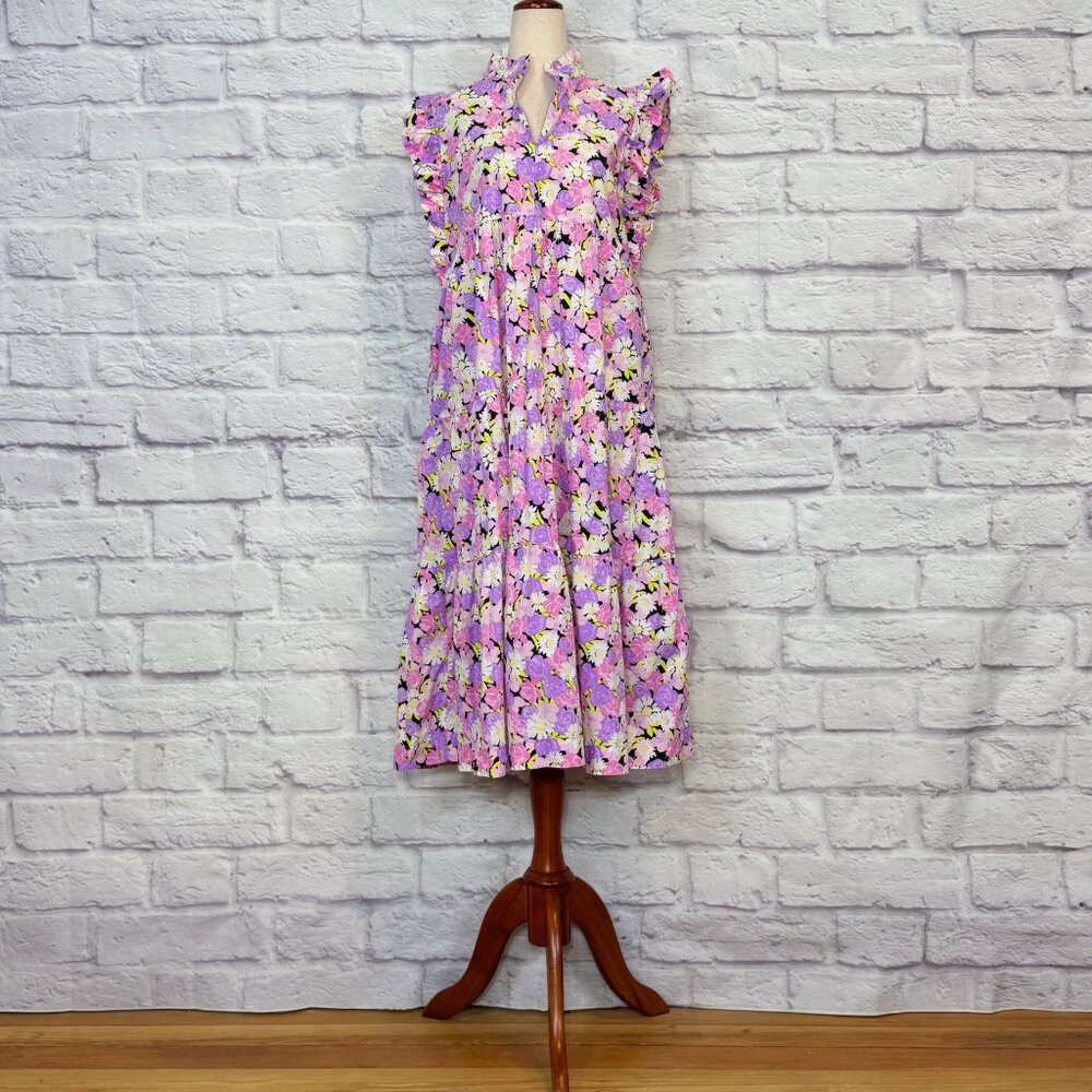 Anthropologie Cras Myra Floral Tiered Midi Dress - Picture 2 of 7